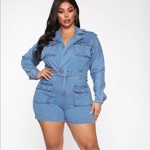 Denim romper